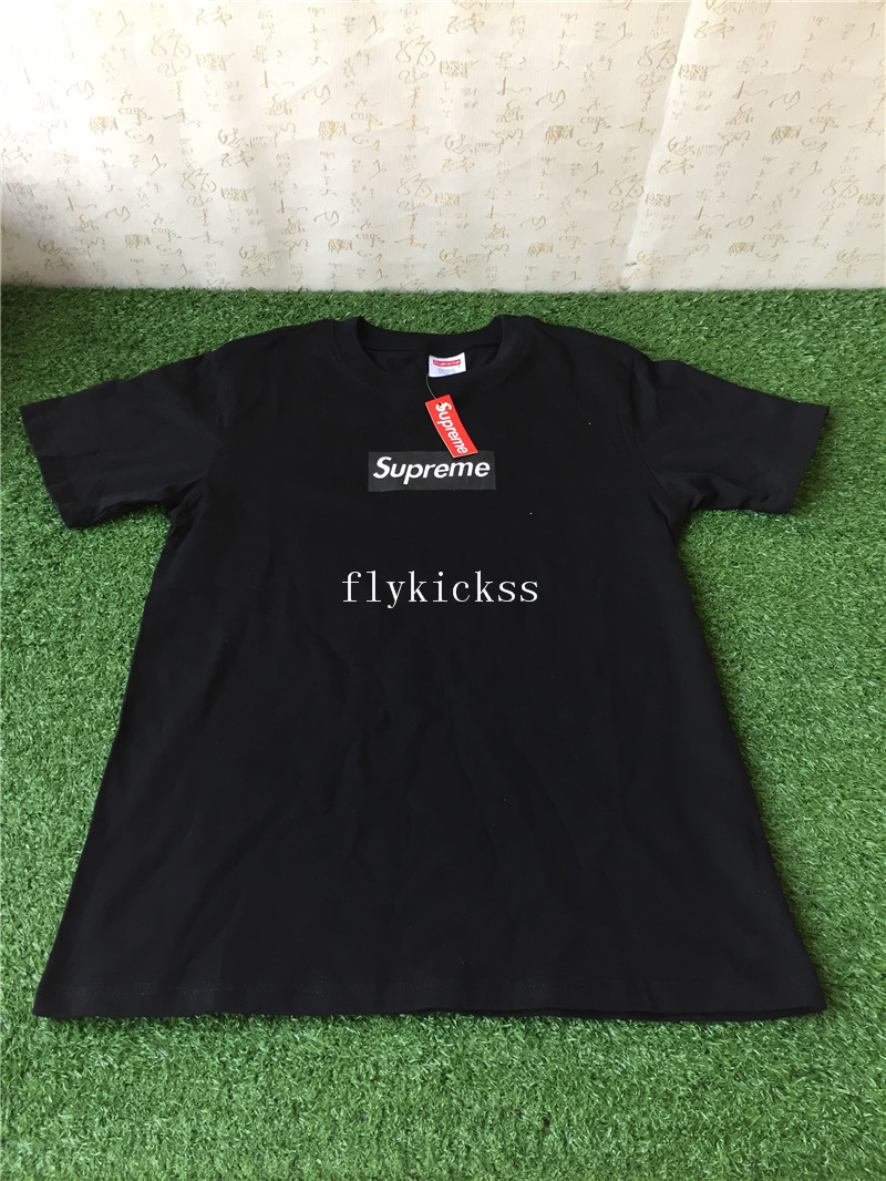 White Supreme Letter Black Tshirt